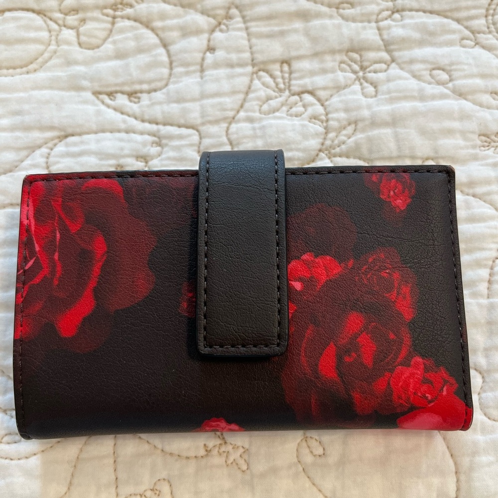 Floral Black and Red Women's Wallet